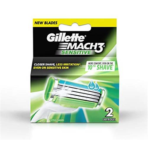 GILLETTE MACH3 SENSITIVE 2 CARTRIDGES.